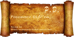 Poszavecz Diána névjegykártya